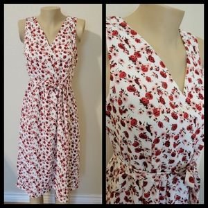 🆕️ann taylor factory floral vneck midi dress 8